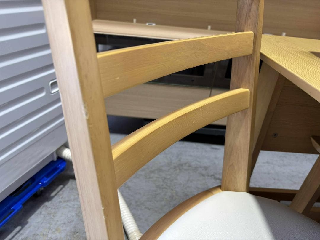 NITORI ニトリ 伸長式ダイニングテーブル3点セット回転式椅子Used/美品