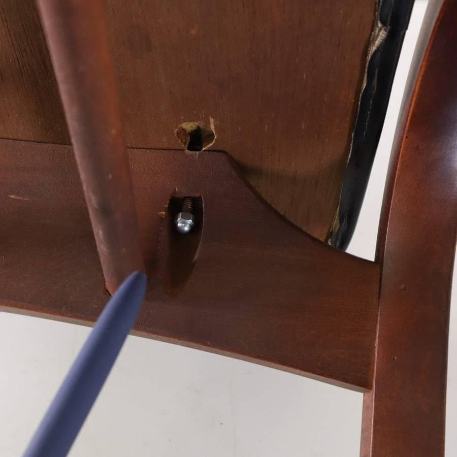 秋田木工 IDC大塚 No.202 剣持勇 スタッキングスツール 黒 PVC