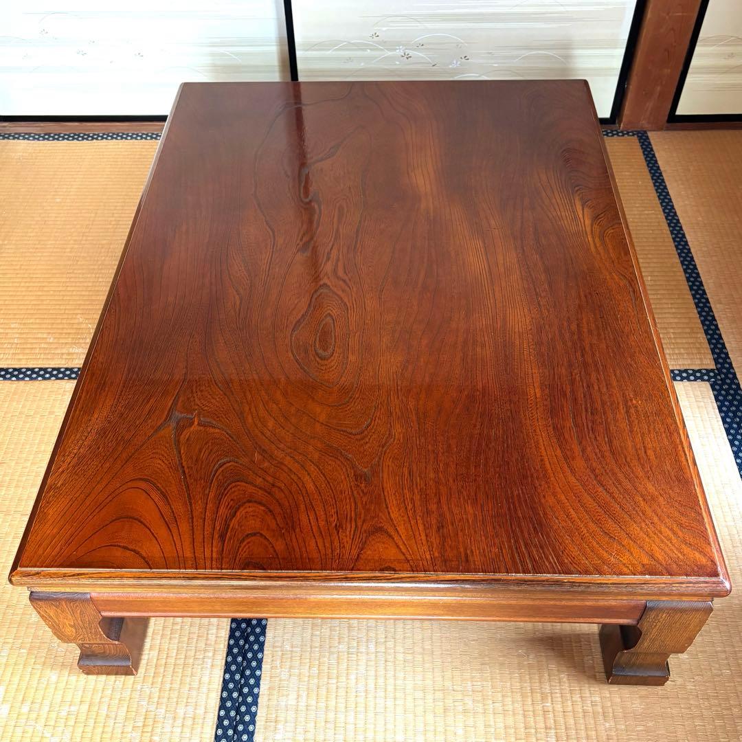 ※最終値下げ　高級座敷机　長方形座卓　木製　アンティーク　杢目