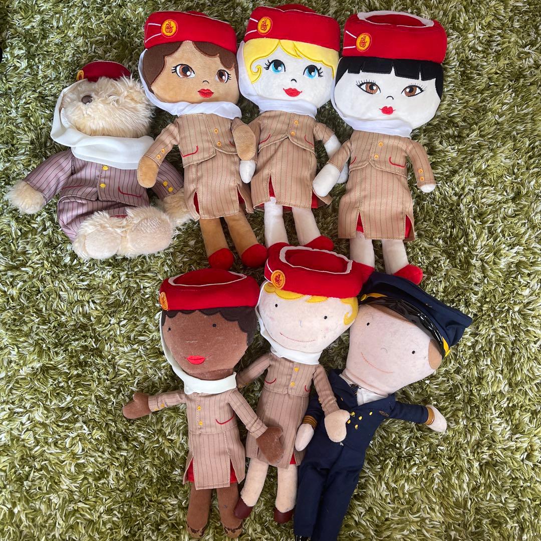 エミレーツ航空、エアライン、客室乗務員ぬいぐるみまとめ売り