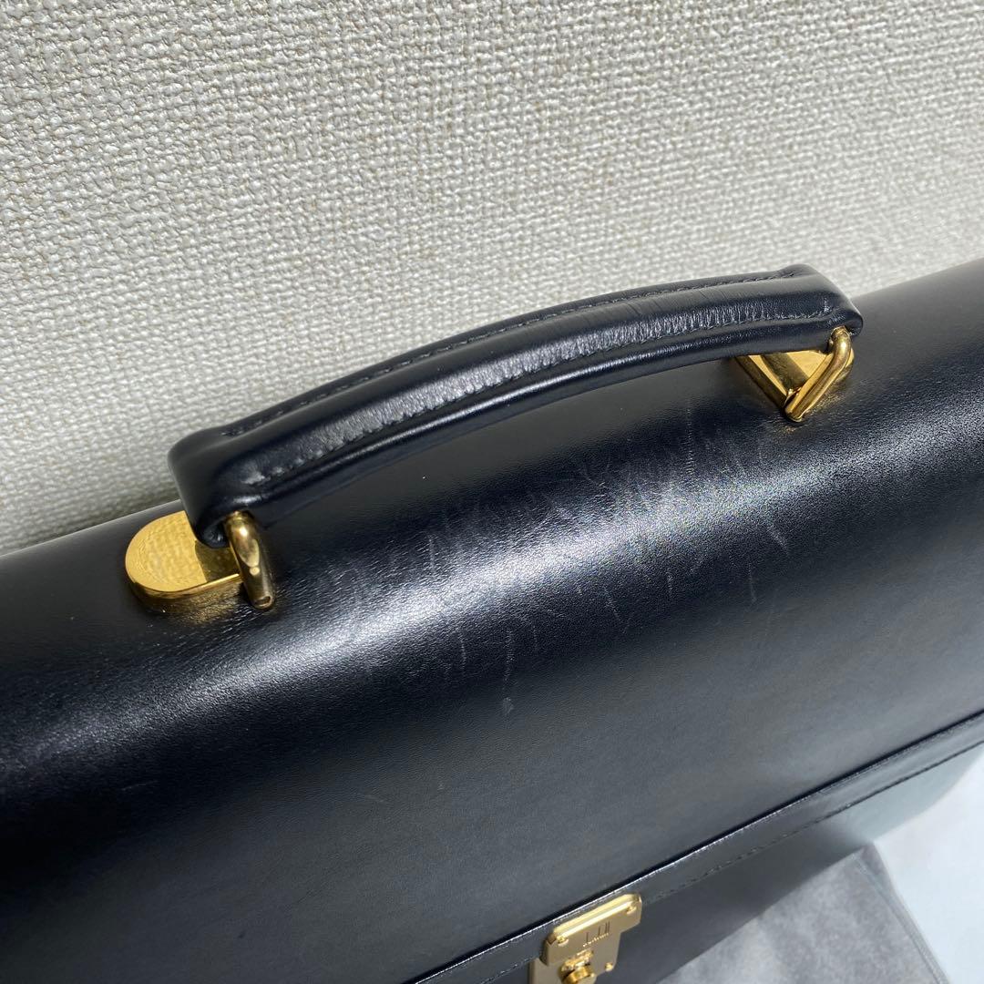 希少⭐︎ダンヒル 自立型ビジネスバッグ ブリーフケース オールレザー 布袋付き