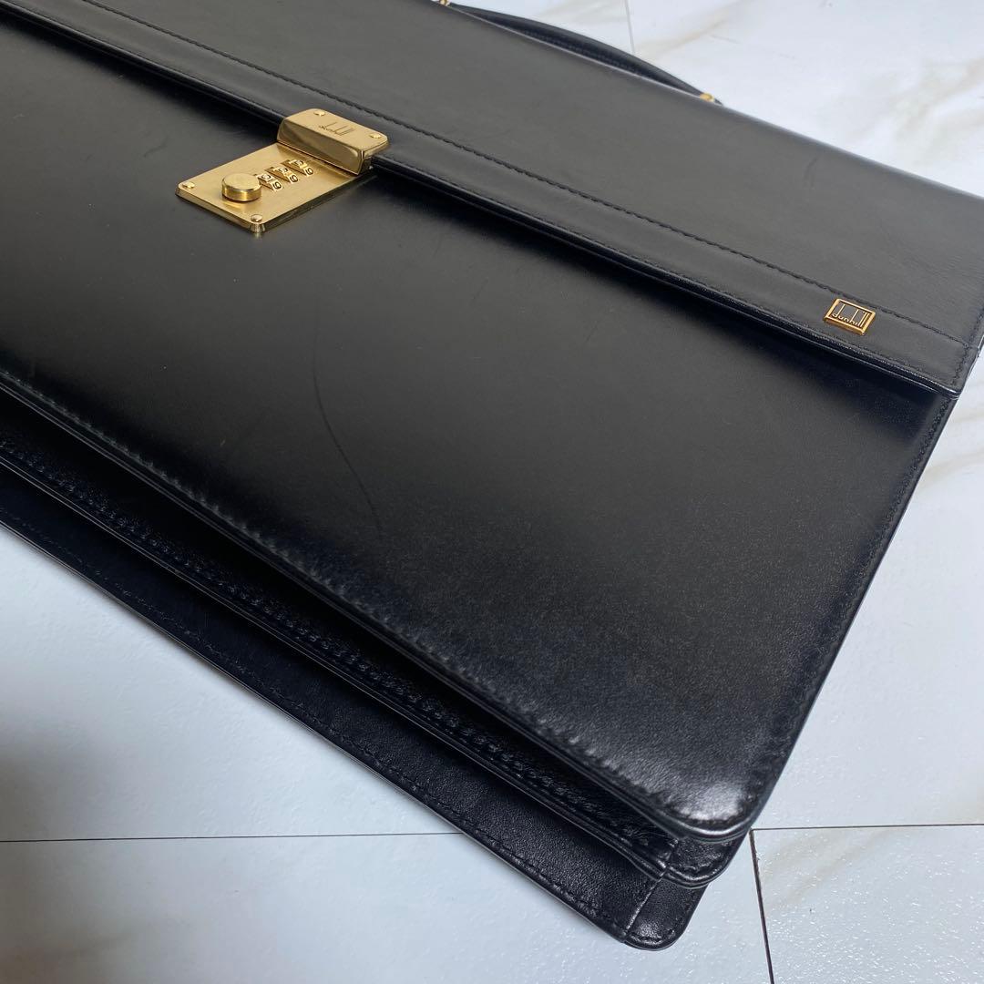 希少⭐︎ダンヒル 自立型ビジネスバッグ ブリーフケース オールレザー 布袋付き