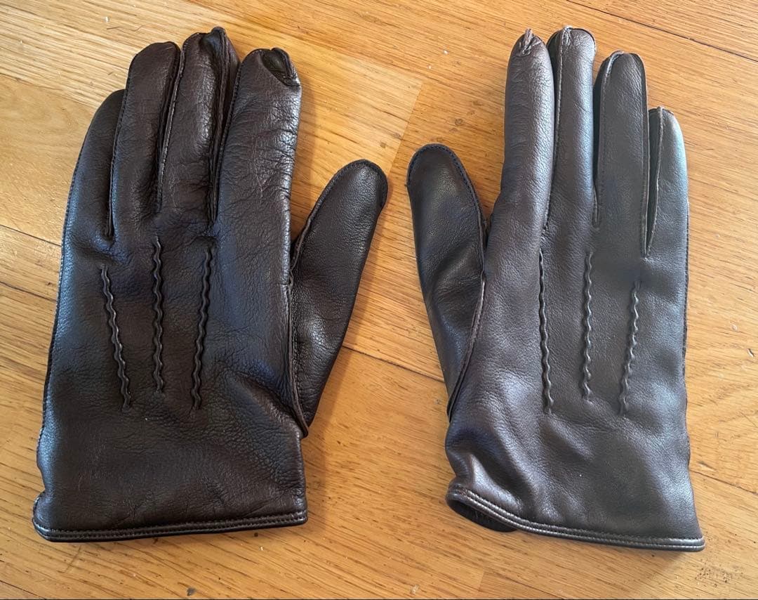 DENTS 重厚 ヘリテージコレクション ヘアシープ 7.5 カシミヤ裏地 茶