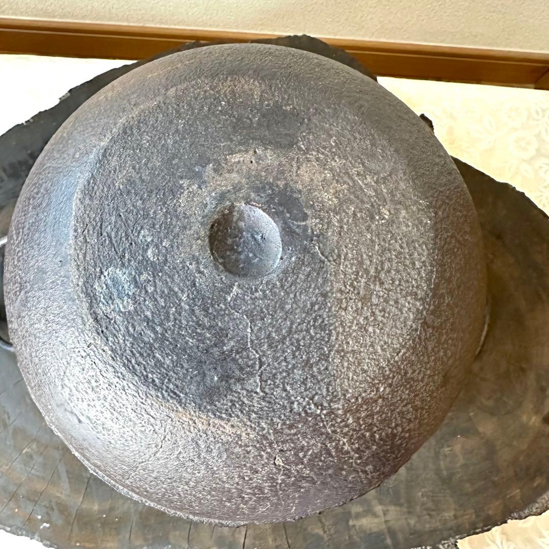 A.Bまとめて購入のみ♦︎未使用品♦︎茶道具　老松地紋　茶窯　窯鐶　釜　鉄製　古道具