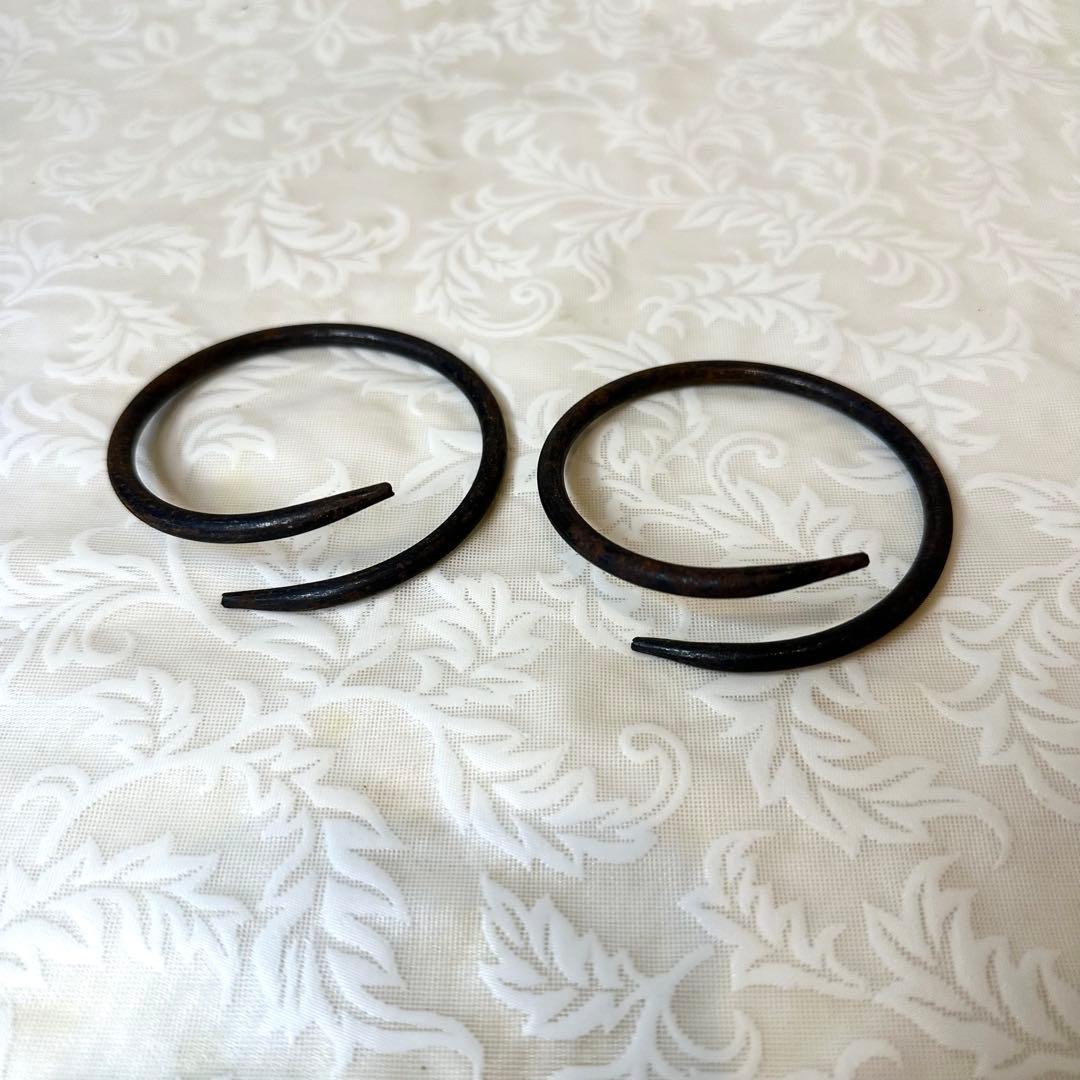 A.Bまとめて購入のみ♦︎未使用品♦︎茶道具　老松地紋　茶窯　窯鐶　釜　鉄製　古道具