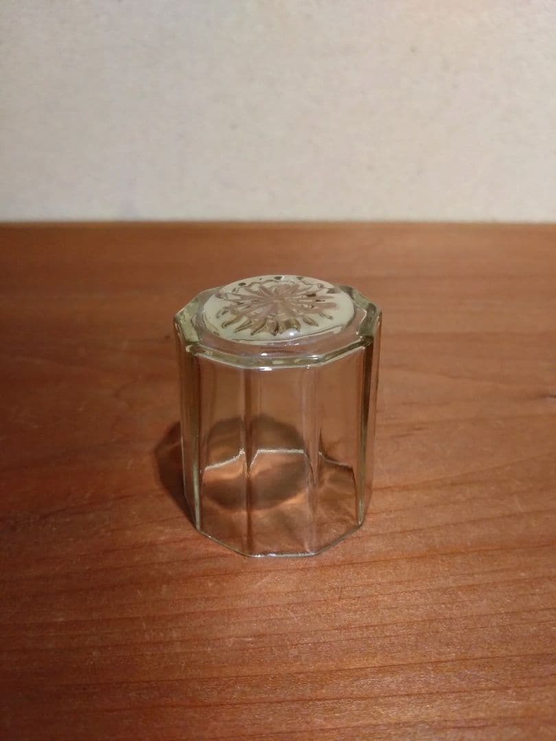 明治ガラス 型吹 10角 猪口