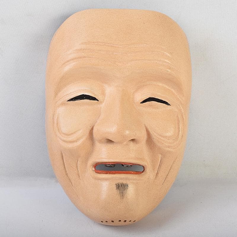 能面　能楽　雅楽　木彫　姥面　V　R9454