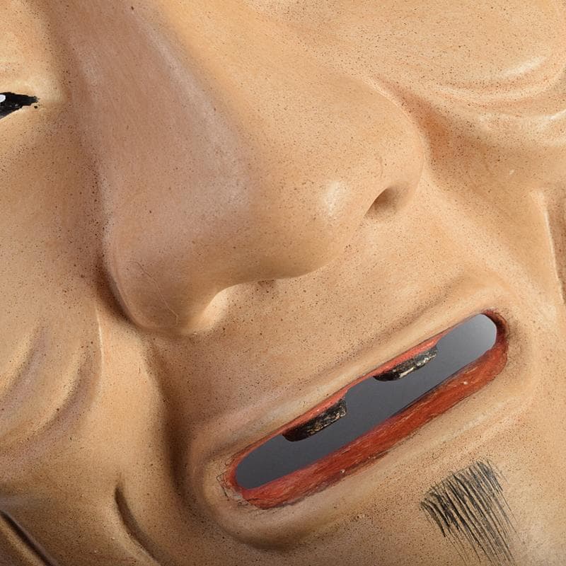 能面　能楽　雅楽　木彫　姥面　V　R9454