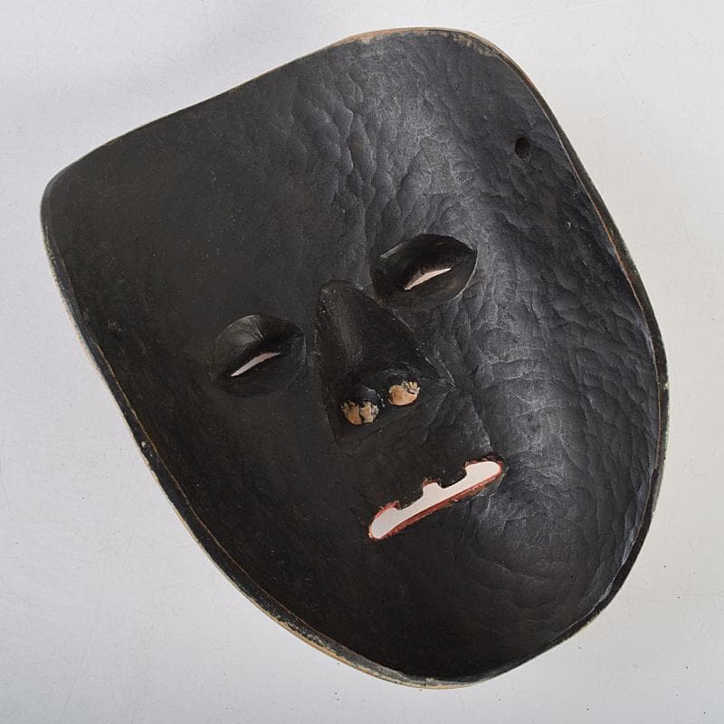 能面　能楽　雅楽　木彫　姥面　V　R9454