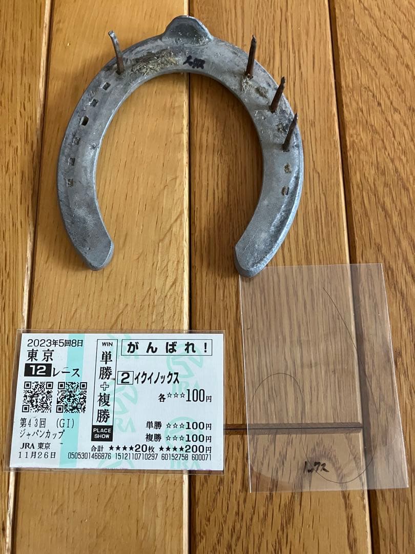イクイノックス　実使用　調教　蹄鉄　鬣　一本付き　②