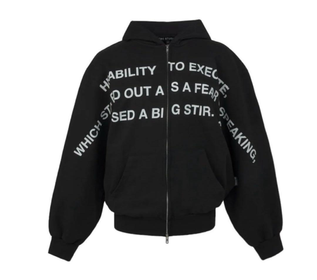 【ESC STUDIO】lettering hoodie zip-up