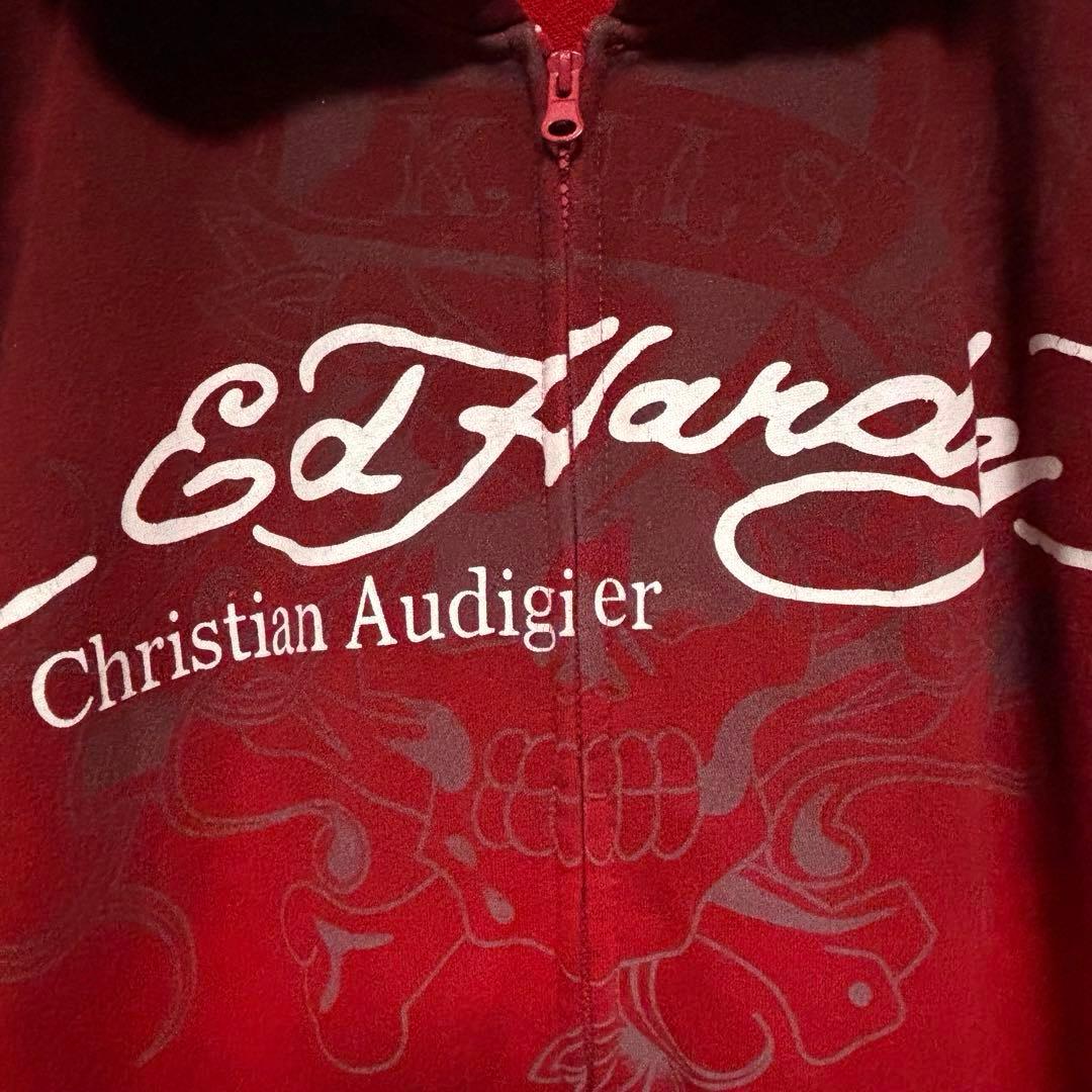 エドハーディー×クリスチャンオードジェ− フルジップパーカー　スカル　ドラゴン
