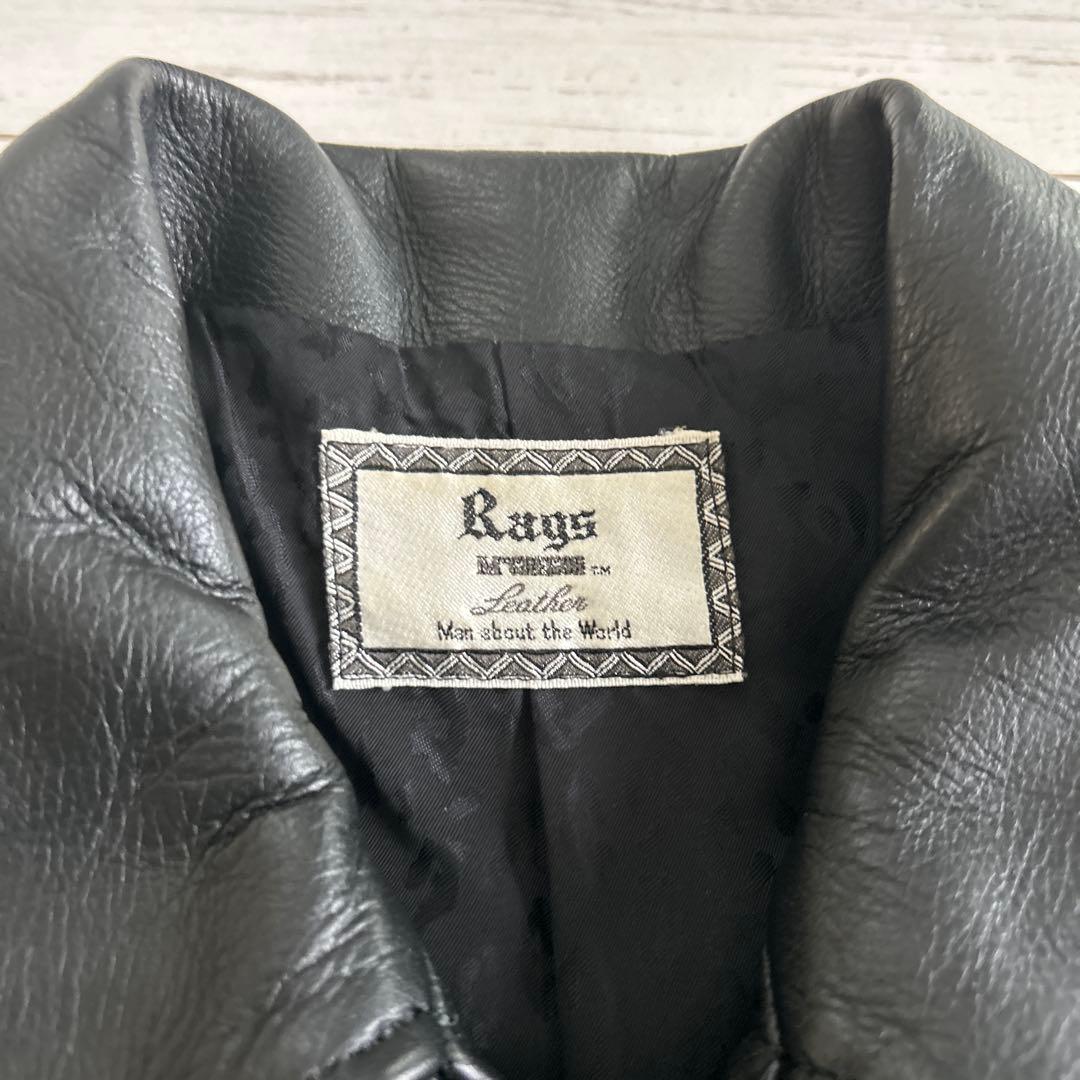 ラグス マクレガー ブラック レザー シングルライダースジャケット