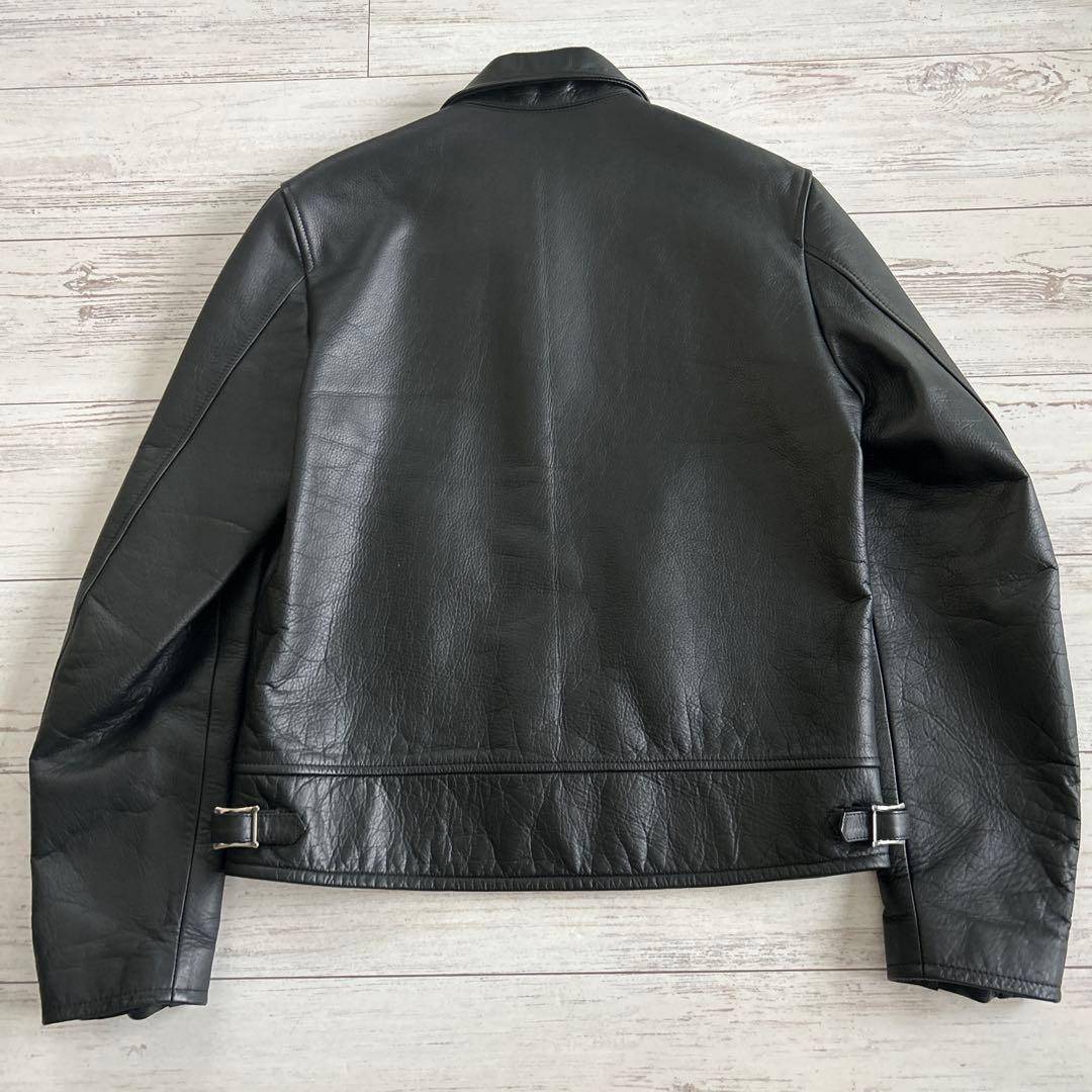 ラグス マクレガー ブラック レザー シングルライダースジャケット