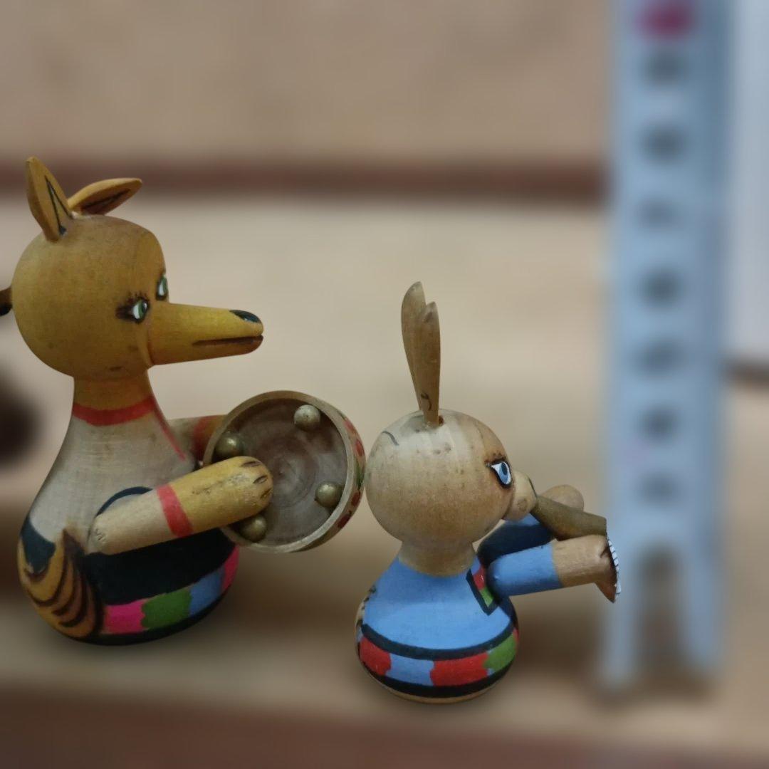 3970）ロシア製木製動物人形　置物　6体　ソビエト連邦時代