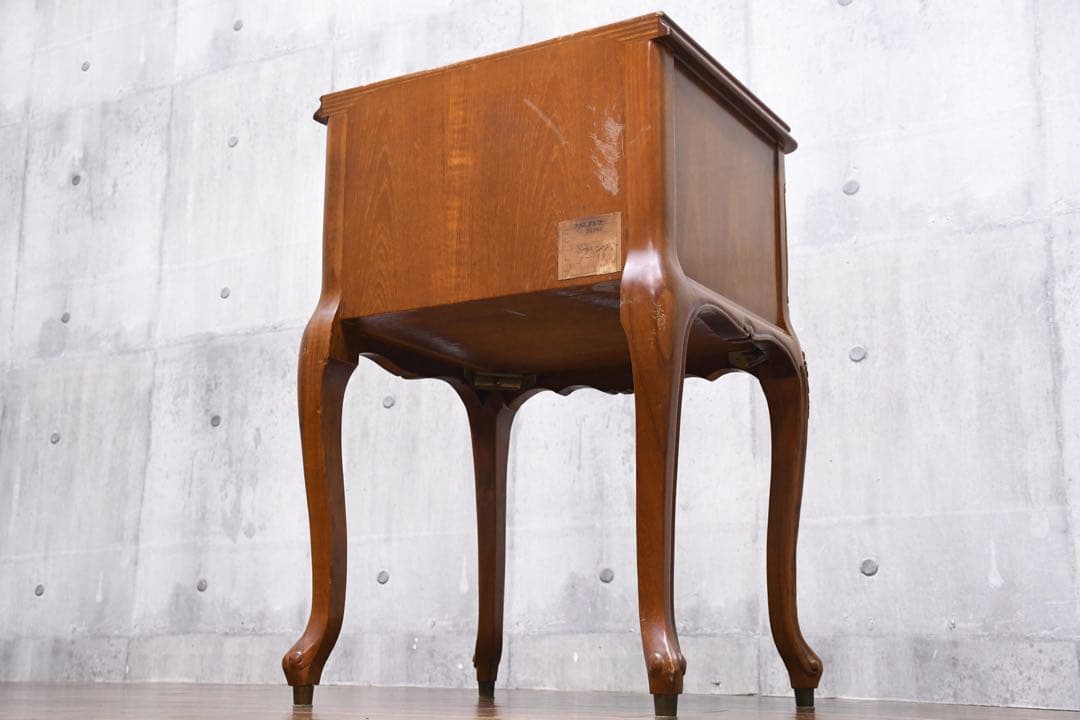 EDK101 フランスミラー 猫脚 レリーフ コンソールチェスト ランプテーブル