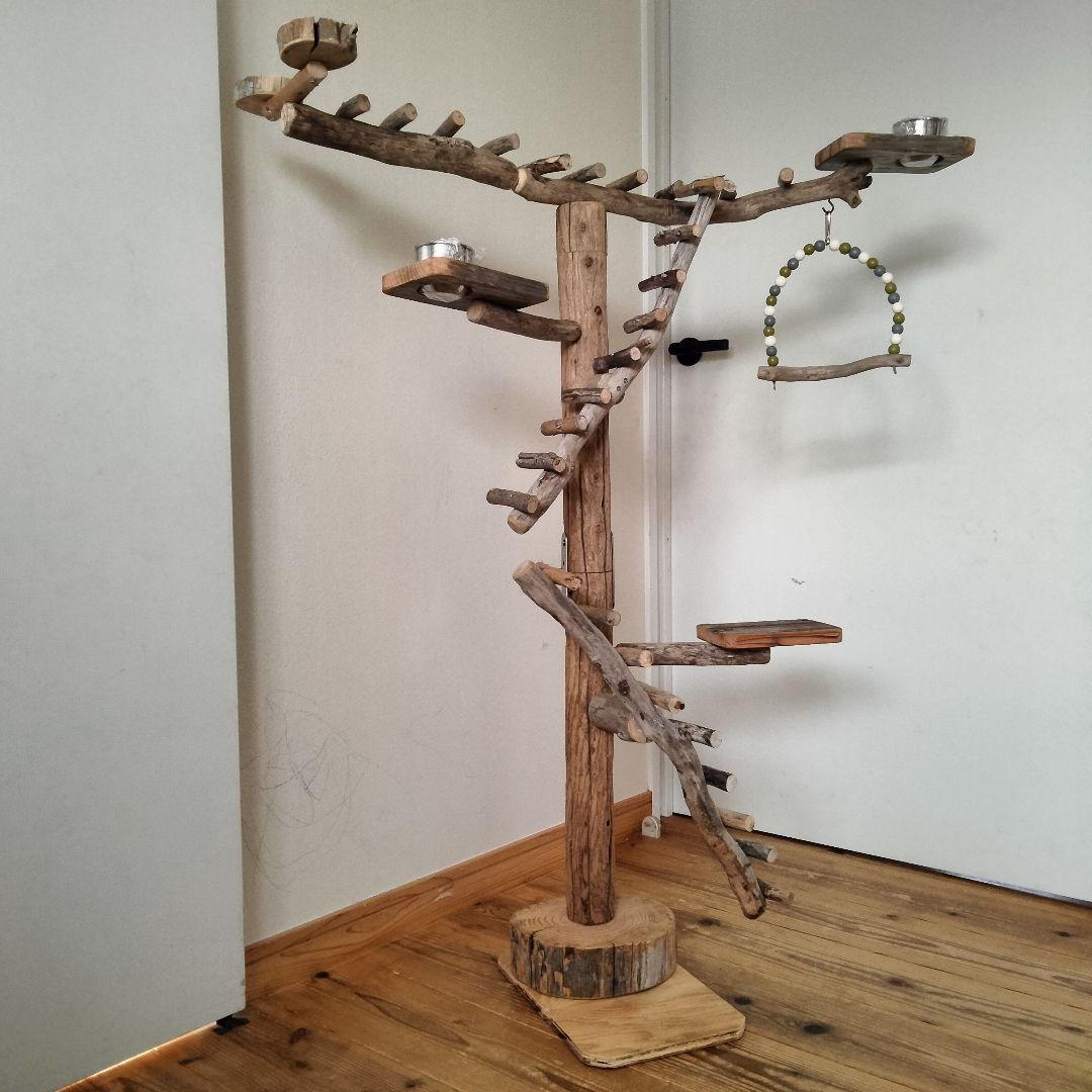 バードアスレチックジム大型 ㊵ 天然木 自然木 流木 止まり木 インコ おもちゃ