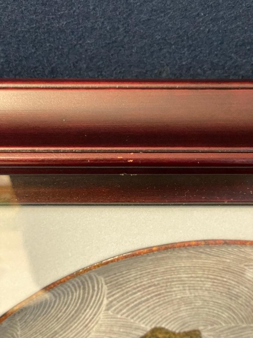 九谷焼　谷敷正人作　陶額雪月花『雪』飾絵皿　飾皿　陶板画　額装