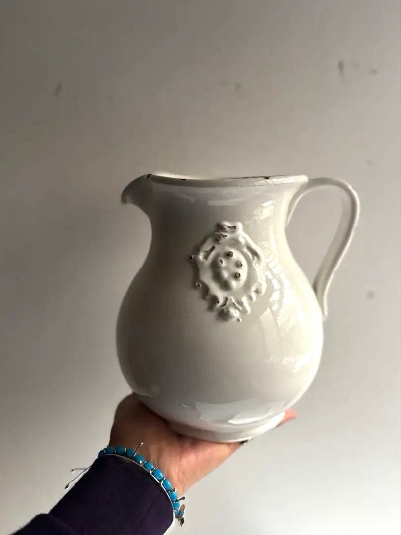 795 フランスアンティーク 雰囲気あるピッチャー&ボウル 蚤の市購入 パリ