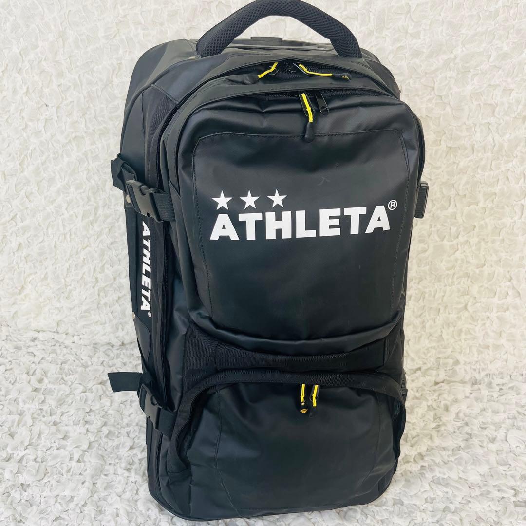 アスレタATHLETA キャリーバッグ大容量 ケース遠征フットサル サッカー美品