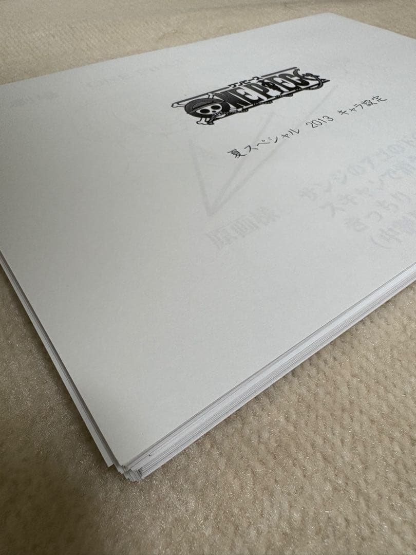 ワンピース ONE PIECEシリーズ設定資料2013年TVスペシャル約200枚