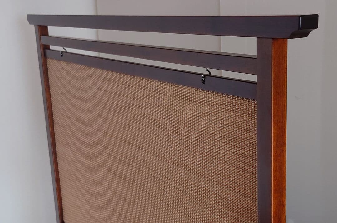 衝立　間仕切り　和風スダレ調衝立　天然竹ヒゴタペストリー調間仕切り　１台限定