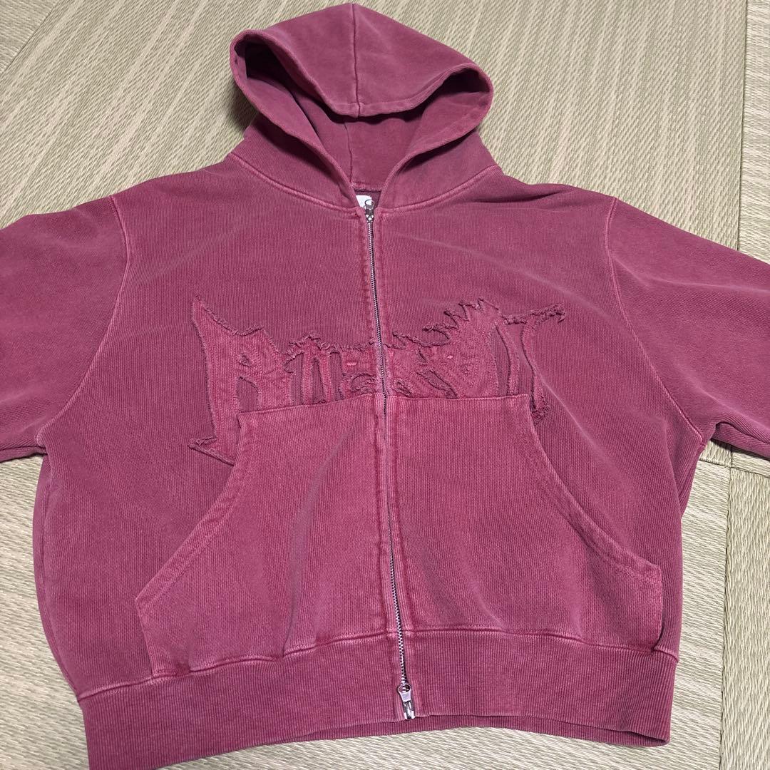 【あおち】BlessU ピンク パーカー ジップフーディ