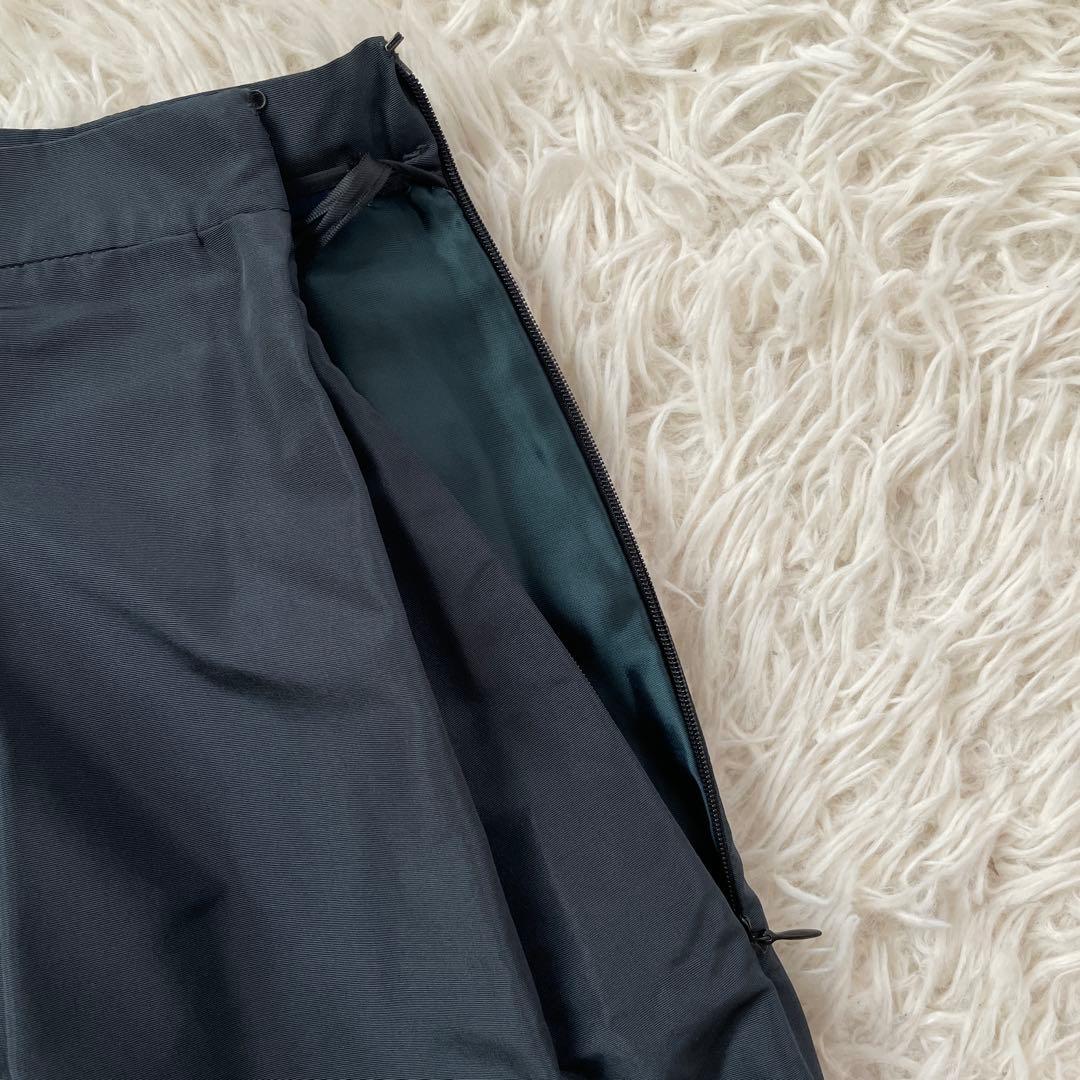 【新品・未使用】PRADA シルク スカート ネイビー 40