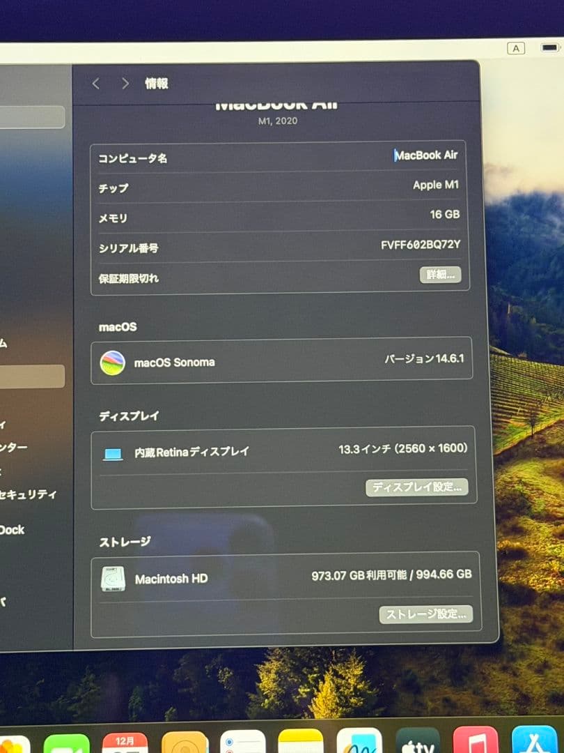 MacBook Air M1 16GB 1TB 2020 ローズゴールド