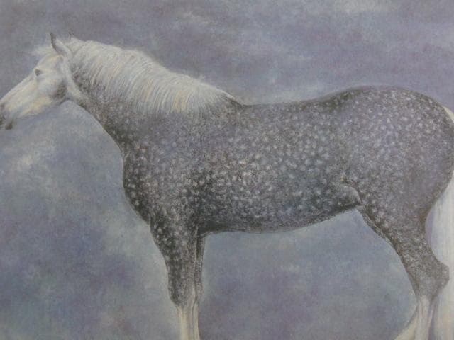 吉村年代、【星の馬】、希少な額装用画集より、新品額装付、状態良好