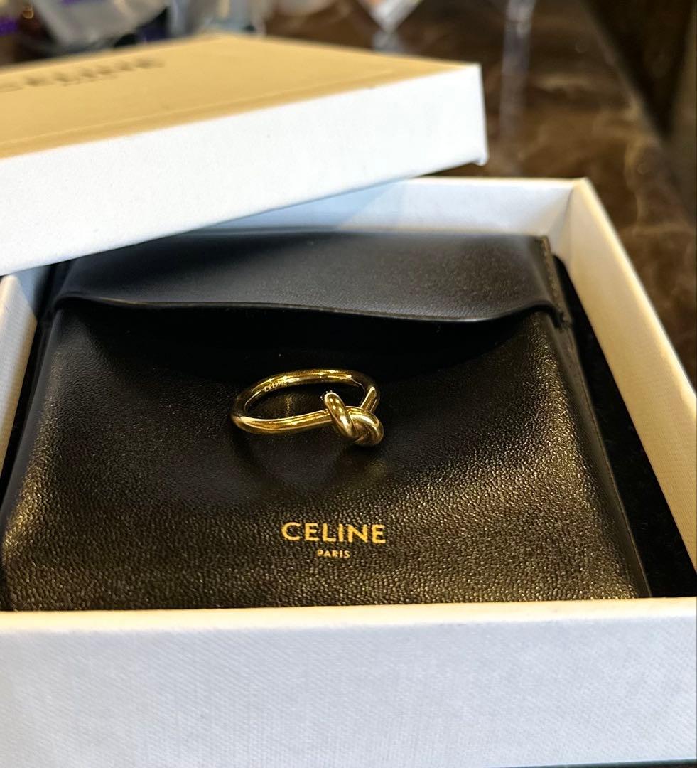 さきCELINE セリーヌ ノットリング 指輪 ゴールドフィニッシュ