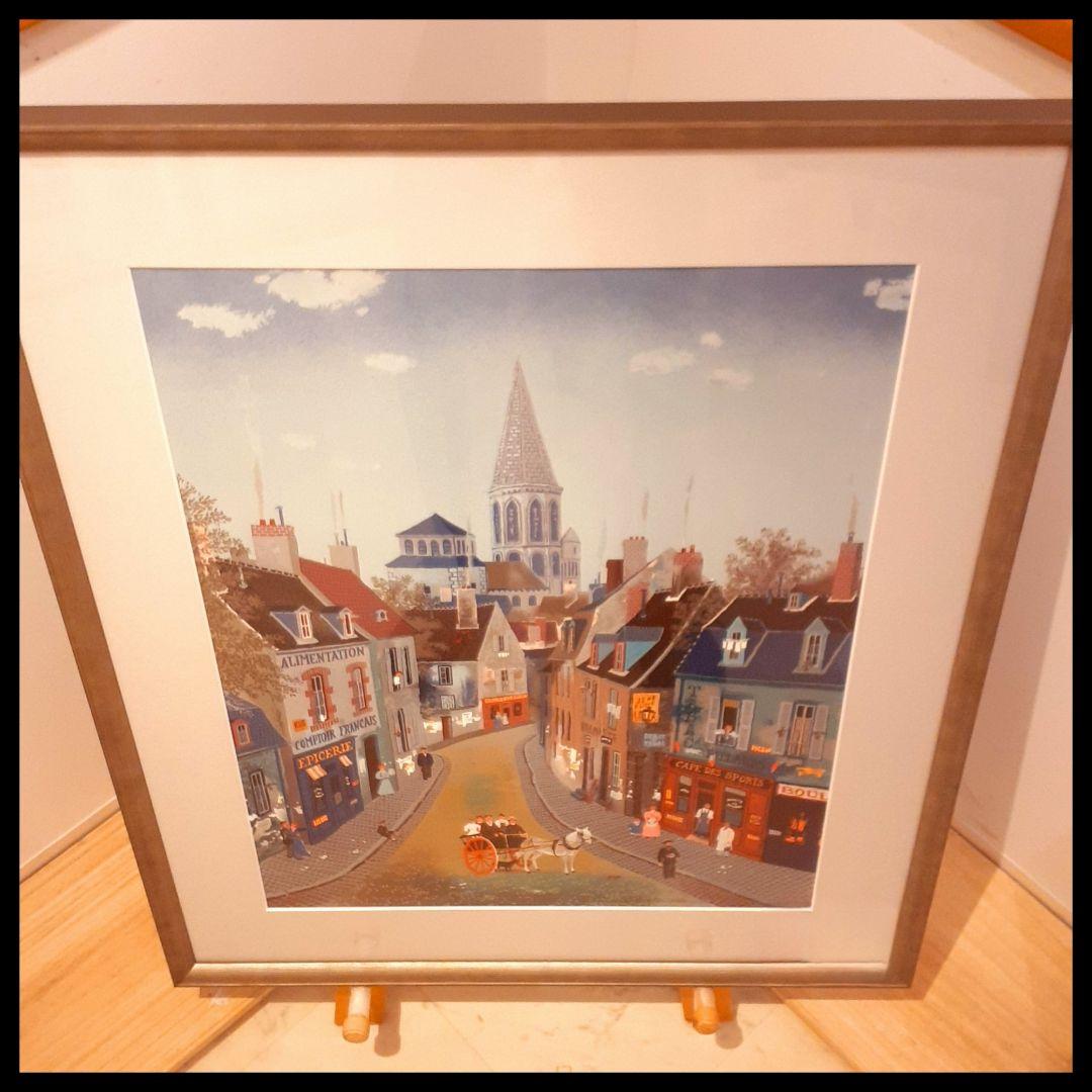 フランス輸入　リトグラフ　MICHEL DELACROIX　ドラクロワ　風景画