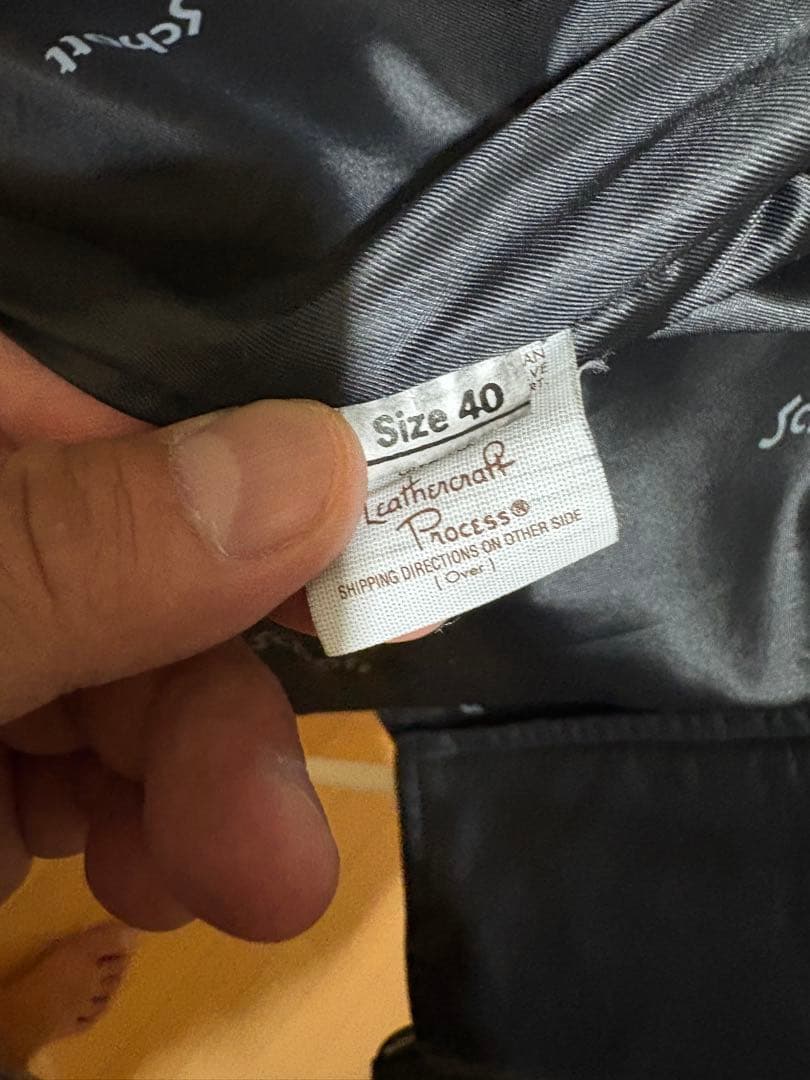 Schott ショット　652 ライダース　シングル　襟付き　ブラック　40