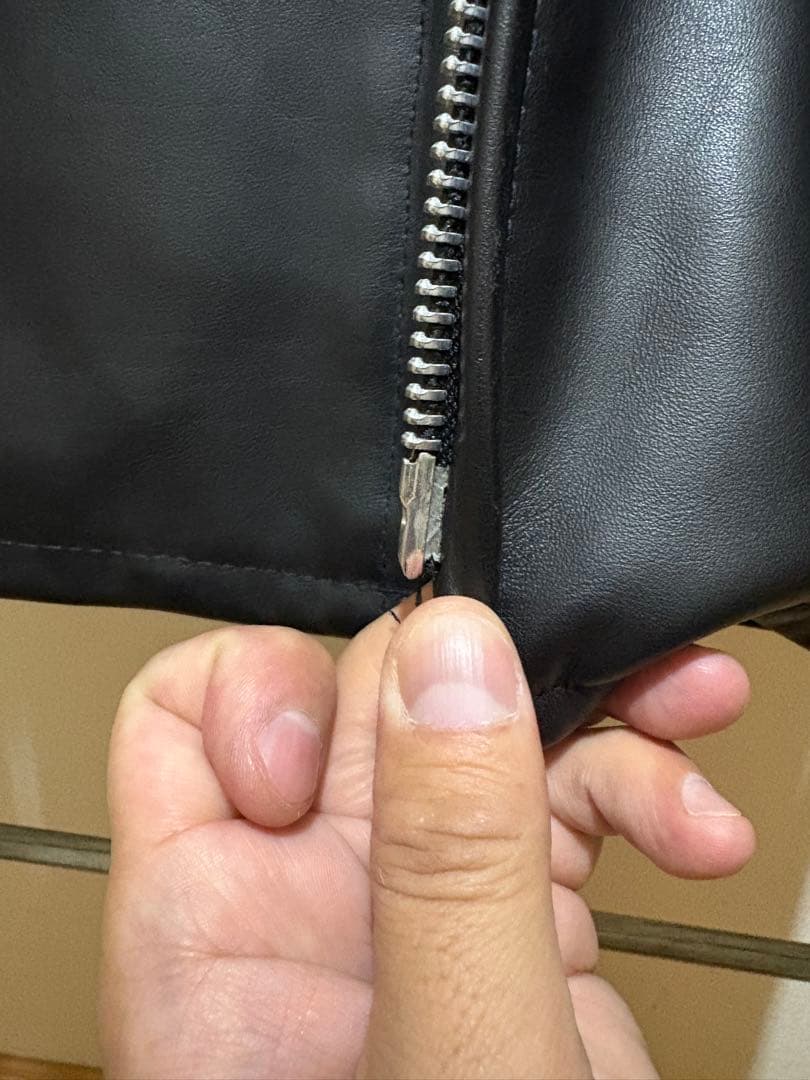 Schott ショット　652 ライダース　シングル　襟付き　ブラック　40