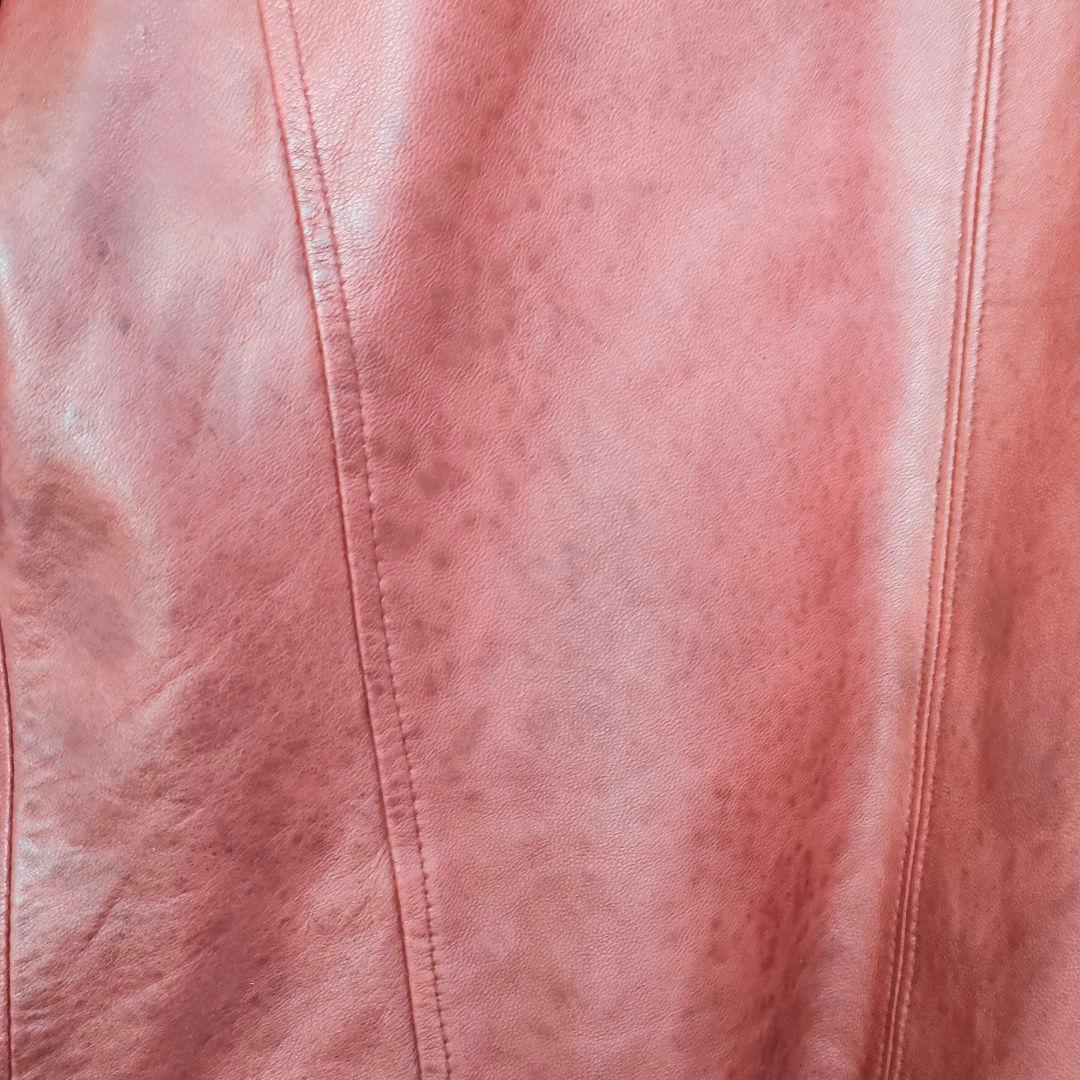 glamb　羊革　レザージャケット　シングル　 赤　メンズ