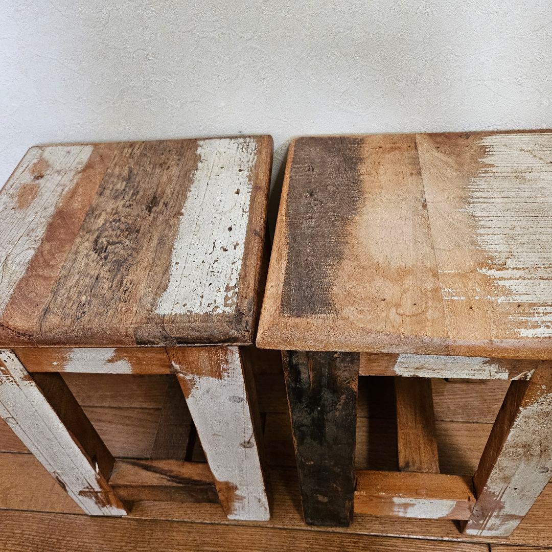 ジャーナルスタンダードファニチャー？ スツール ペイント加工 2脚 チェア