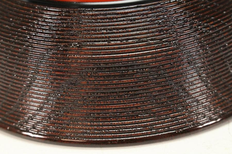 石州好 独楽塗 蕎麦椀 九客 受皿 九客 平安象彦製 共箱(K-A750)