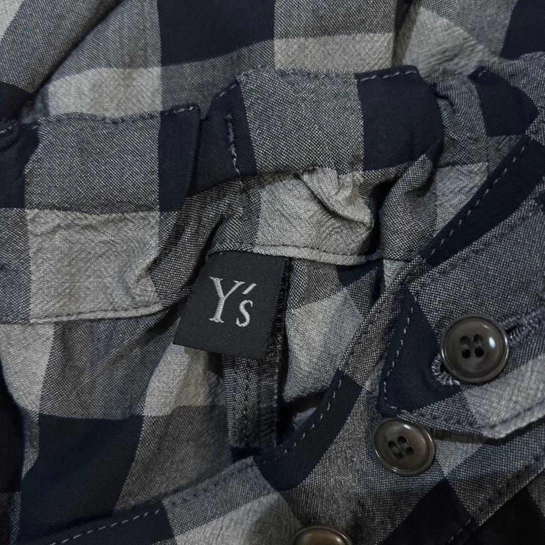 Y's チェック柄 サルエルパンツ ワイドパンツ