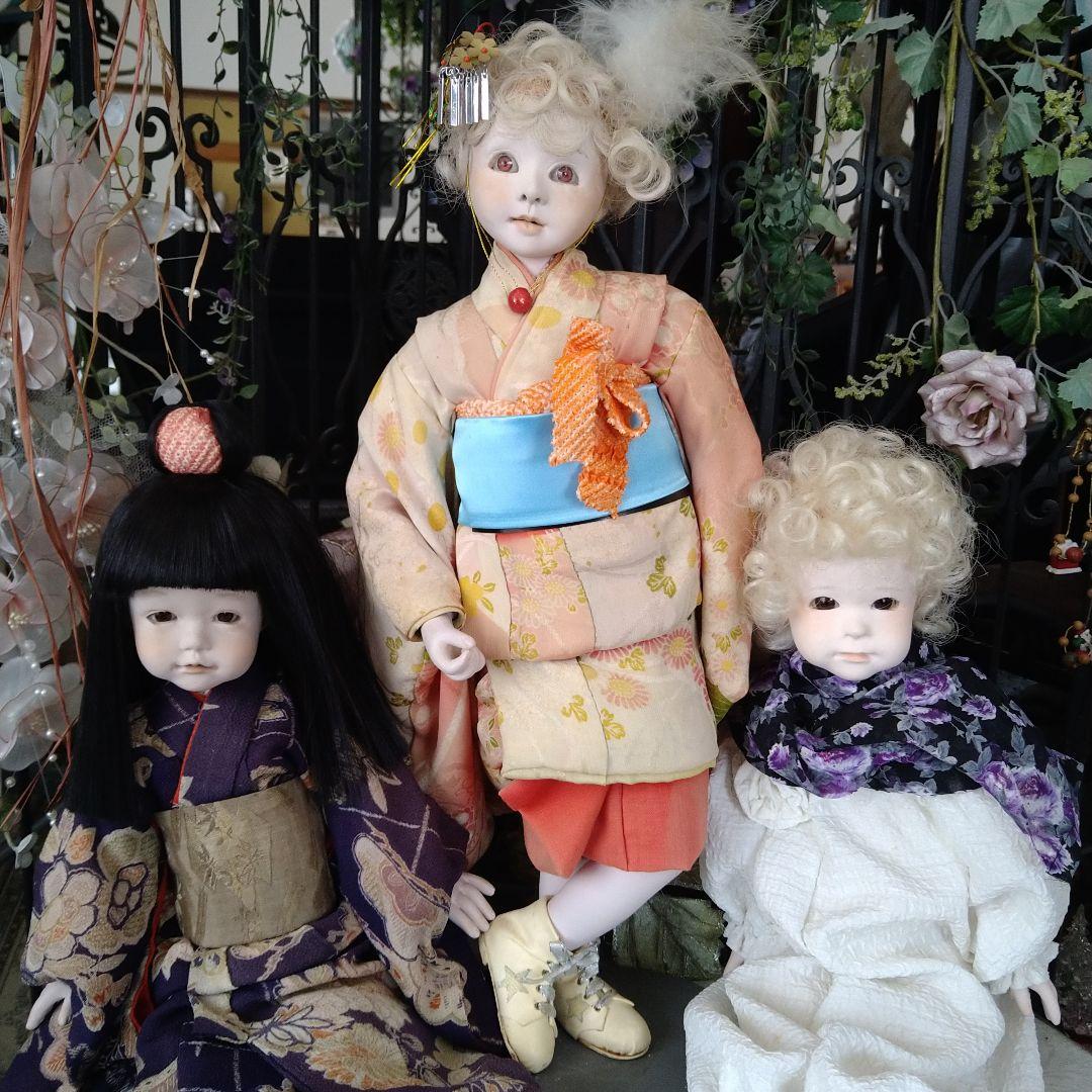 希少ビスクドール 創作人形 全てHandmade、キュートでお茶目な大道芸皿回し