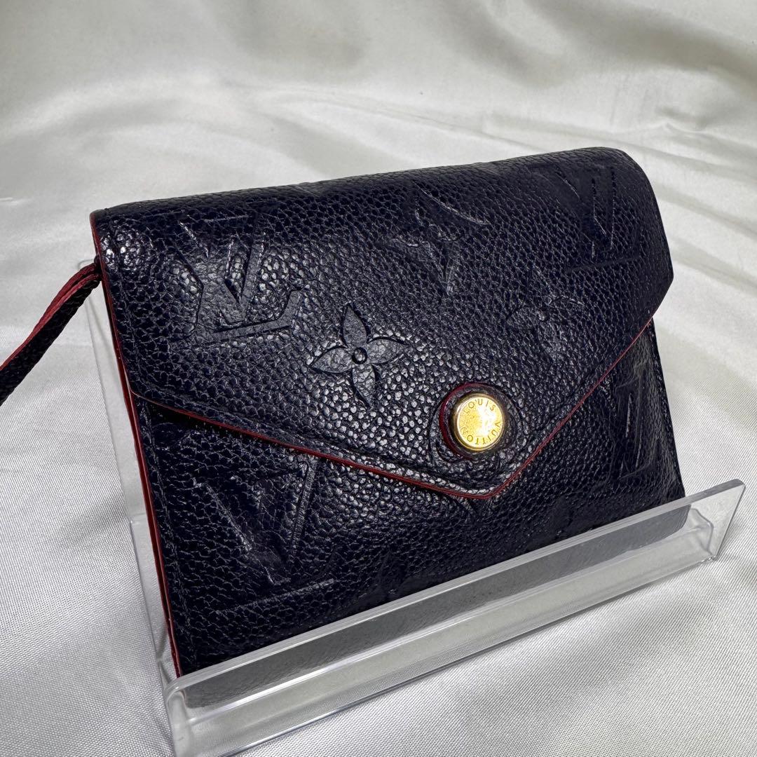 ルイヴィトン　ポルトフォイユゾエ モノグラム　アンプラント　三つ折り財布　美品