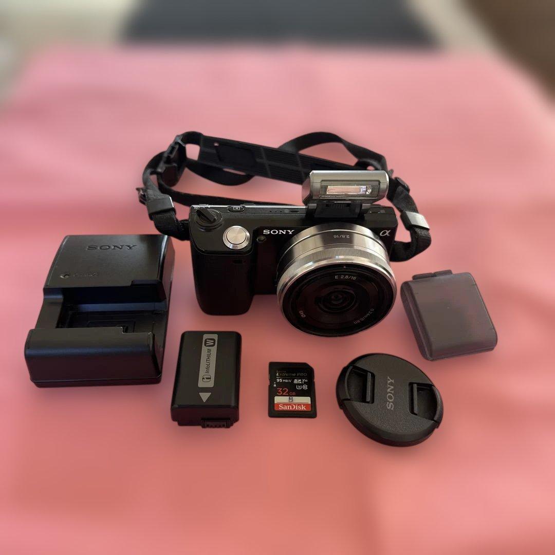 【動作確認済み】SONY NEX—5 Eマウント　ミラーレス一眼カメラ　ブラック