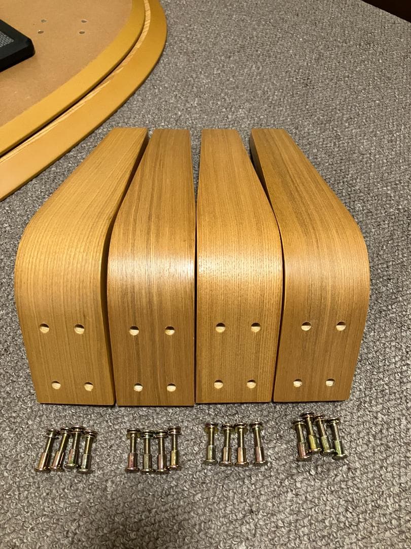 【廃盤品】無印良品楕円こたつ・タモ材曲木脚、ふとん小付き