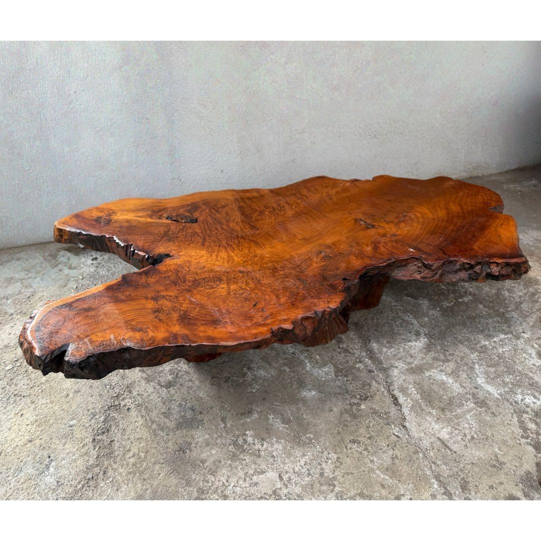 【一枚板】天然Redwoodローテーブル@米国$3900で購入