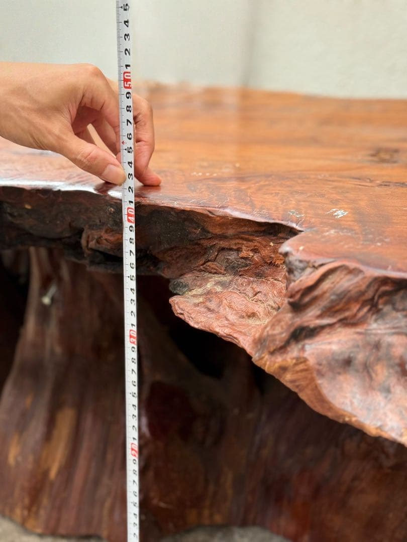 【一枚板】天然Redwoodローテーブル@米国$3900で購入