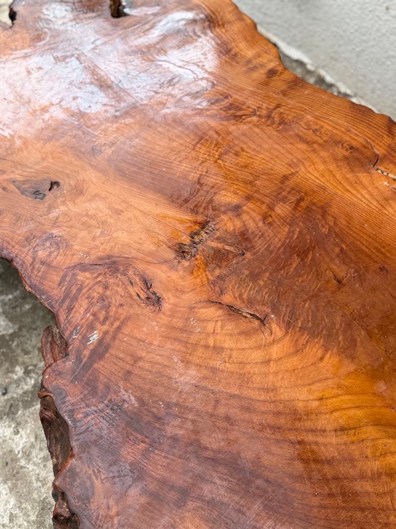 【一枚板】天然Redwoodローテーブル@米国$3900で購入