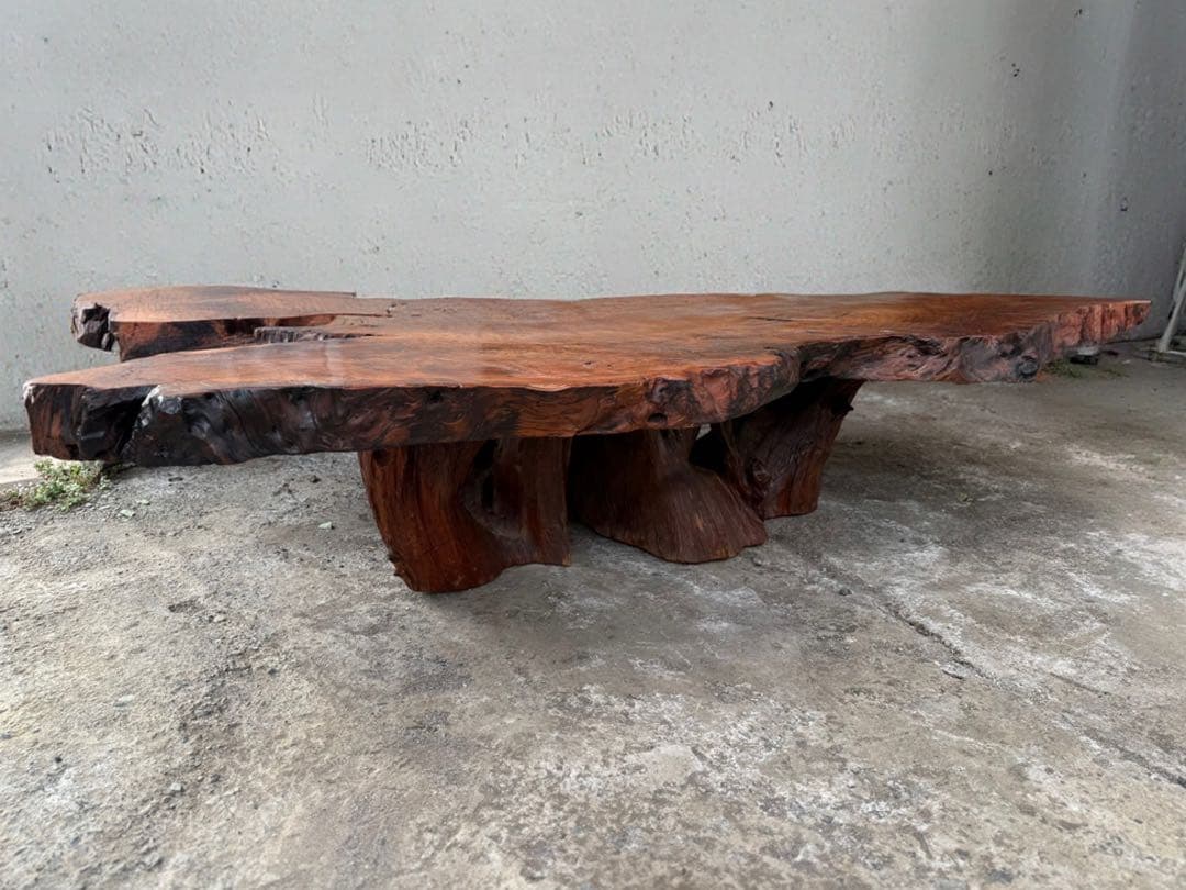 【一枚板】天然Redwoodローテーブル@米国$3900で購入