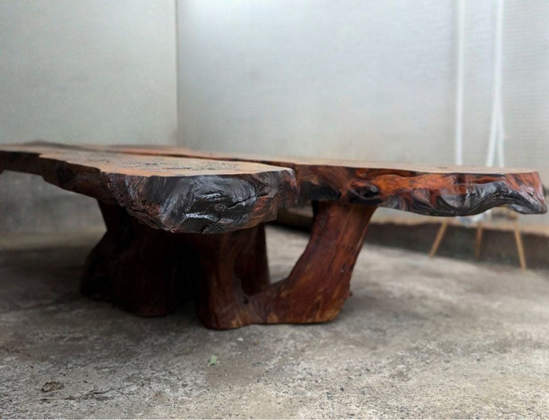 【一枚板】天然Redwoodローテーブル@米国$3900で購入