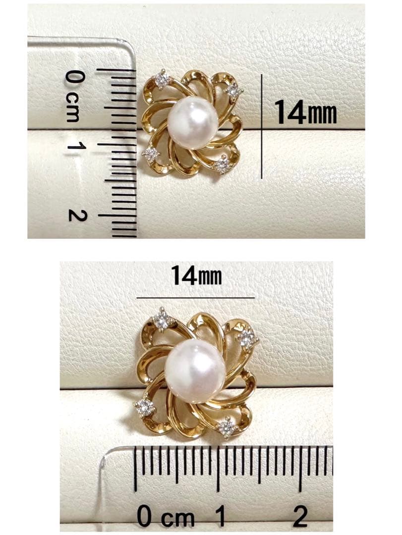 TASAKI アコヤ真珠 ダイヤモンド　ピンブローチ K18