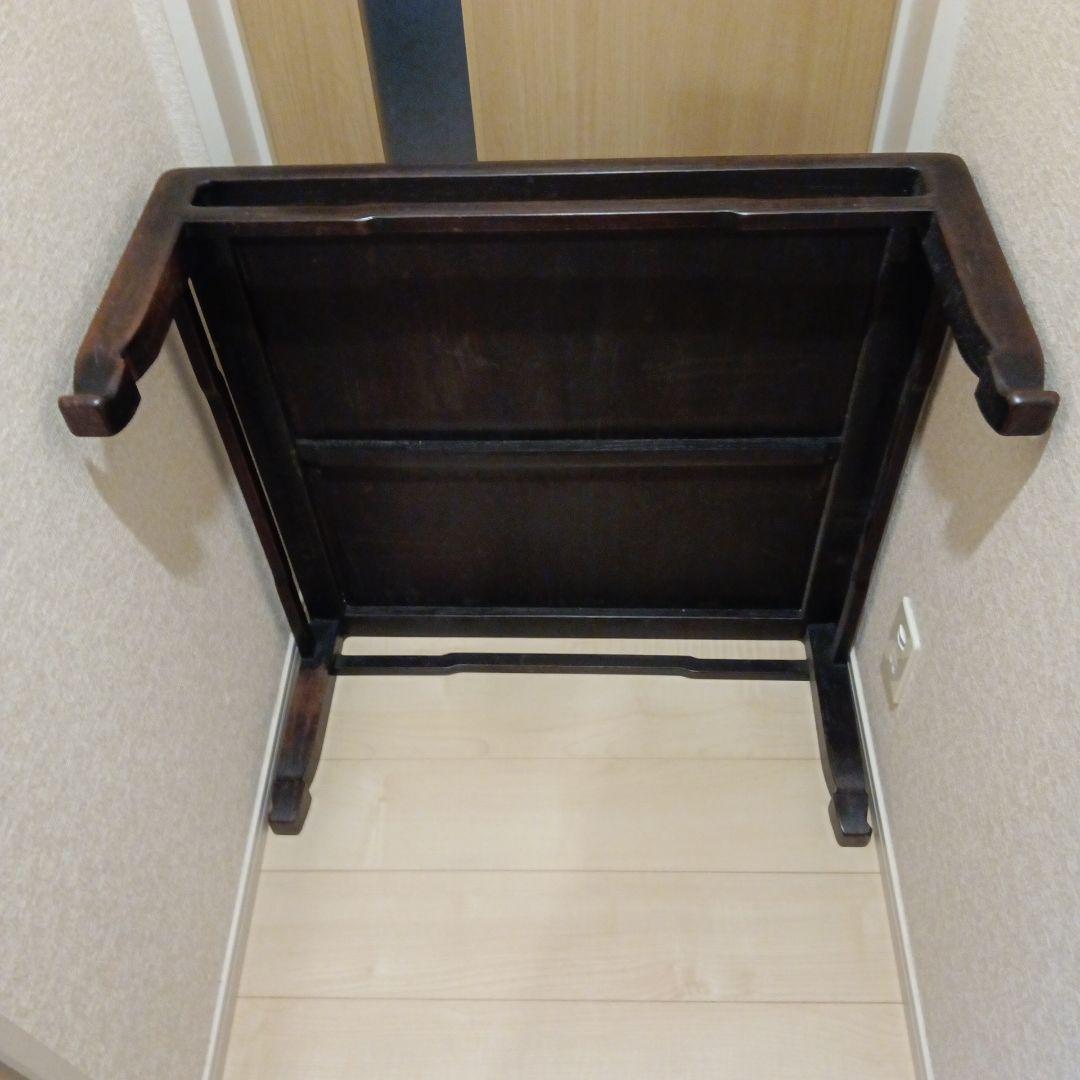 古民家木製座卓 ダークブラウン 正方形