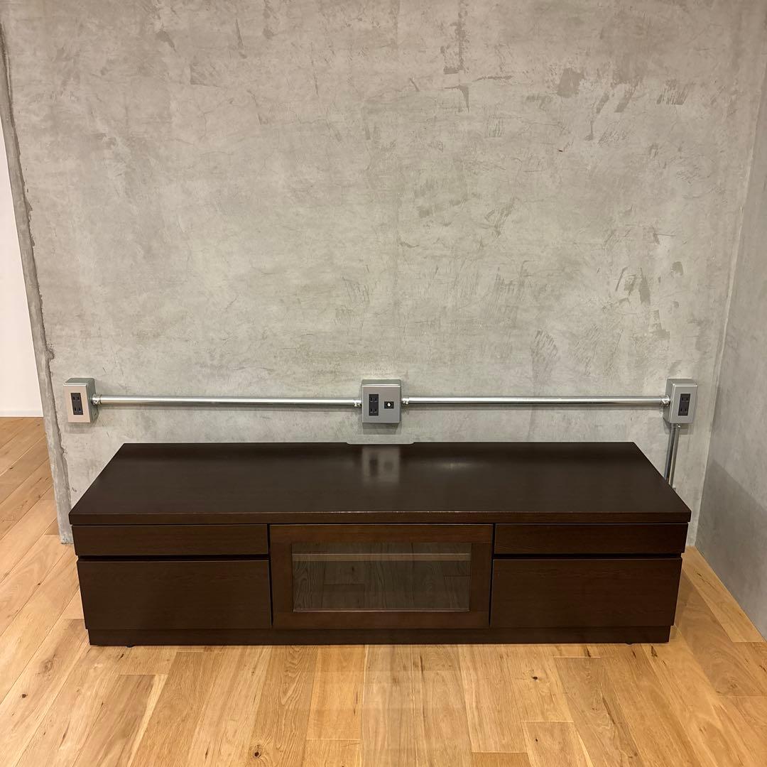 IDC大塚家具◆テレビボード ガラス扉付き 1500 SHIN A